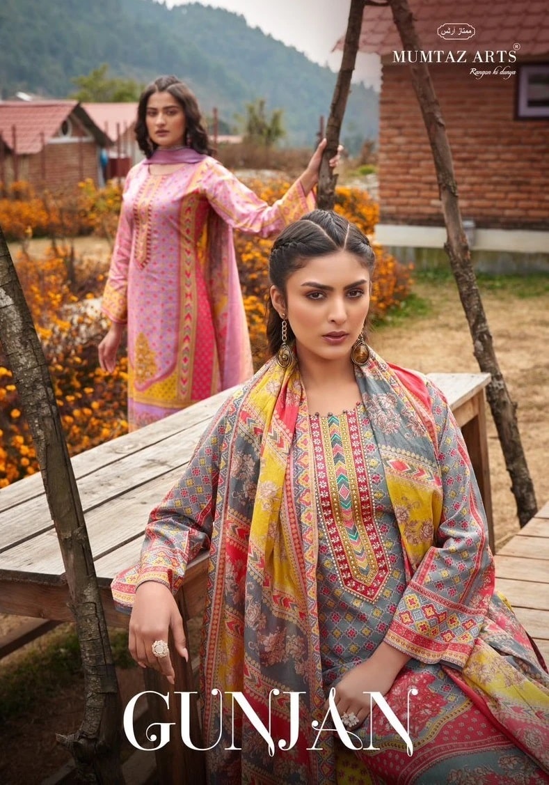 Mumtaz Gunjan Exclusive Lawn Cotton Dress Material Collection