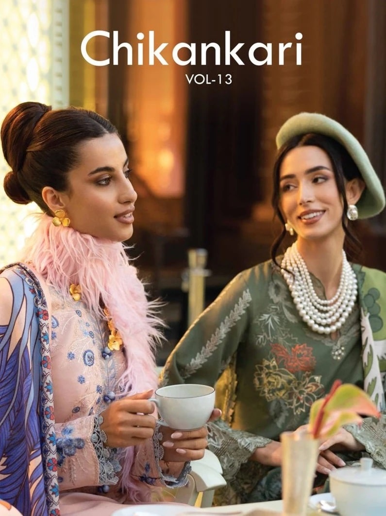 Saniya Chikankari Vol 13 Cotton Pakistani Salwar Suits Collection