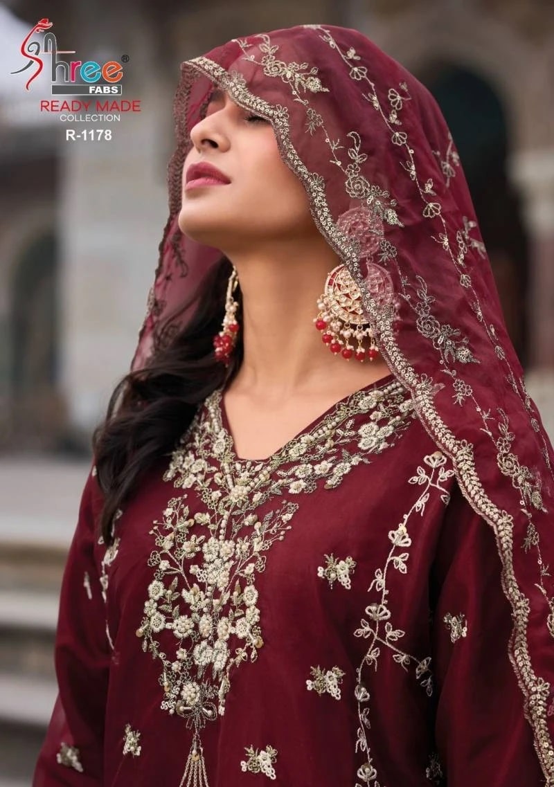 Shree R 1178 Embroidery Ready Made Pakistani suits Collection