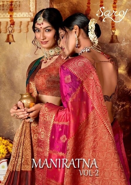 Saroj Maniratna Vol 2 Organza Silk Wedding Saree Collection