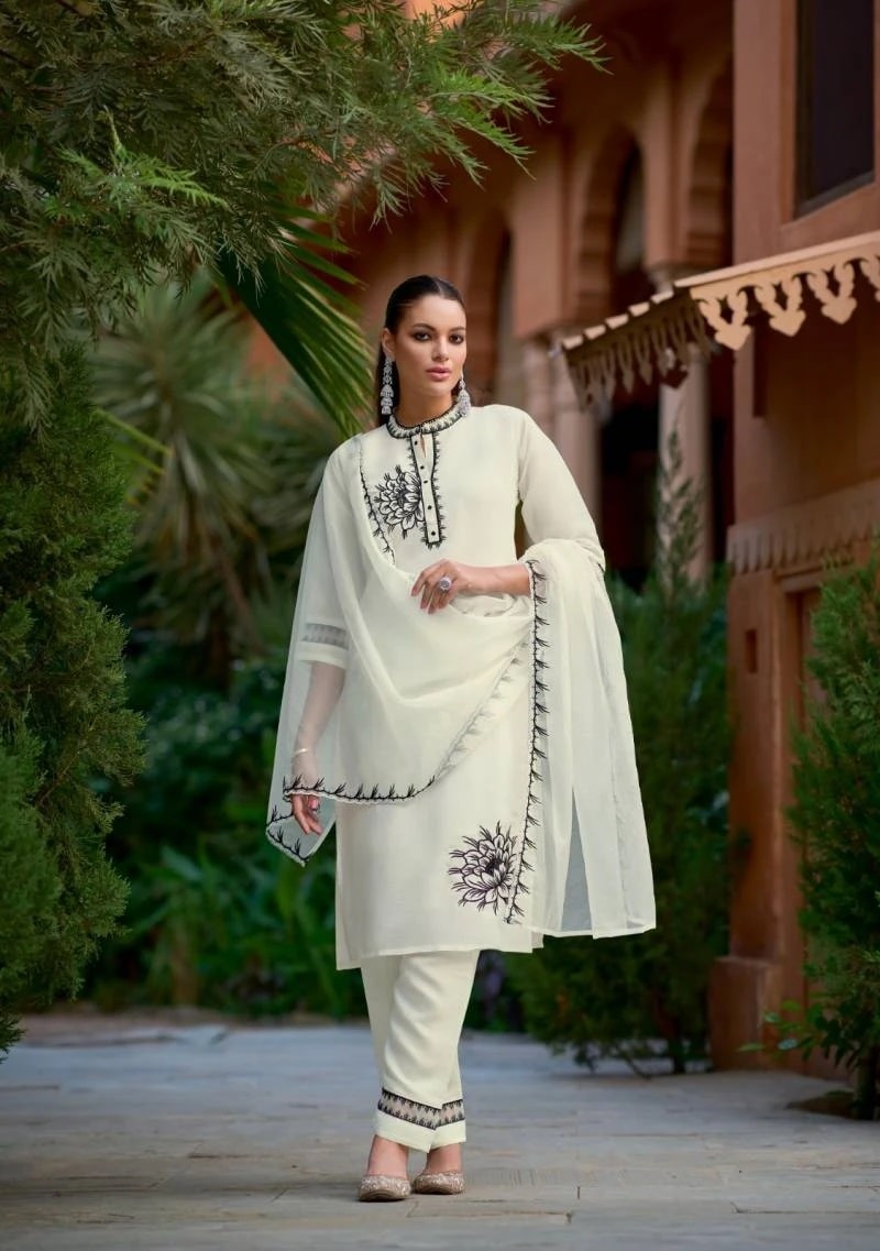 Indo Era 2444 Embroidery Silk Readymade Dress Collection