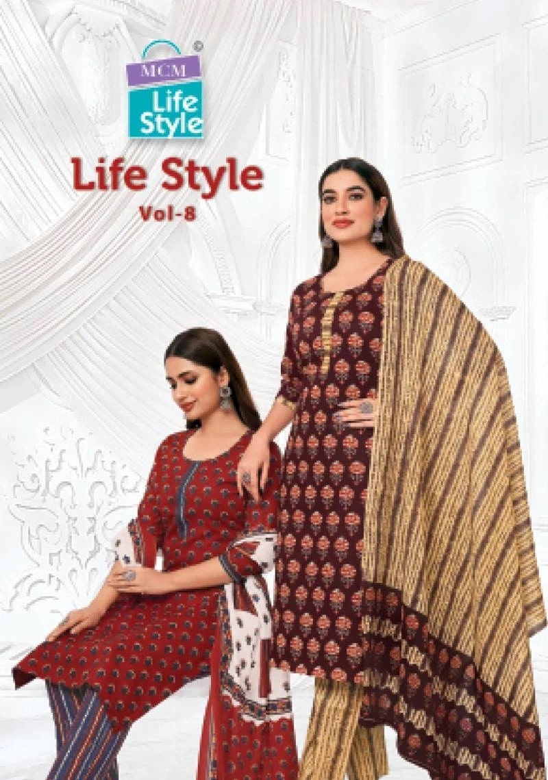 Mcm Life Style Vol 8 Cotton Dress Material Wholesale