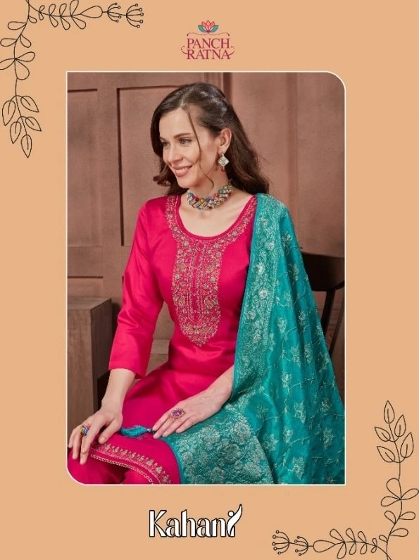 Pancha Ratna Kahani Silk Designer Salwar Suits Collection