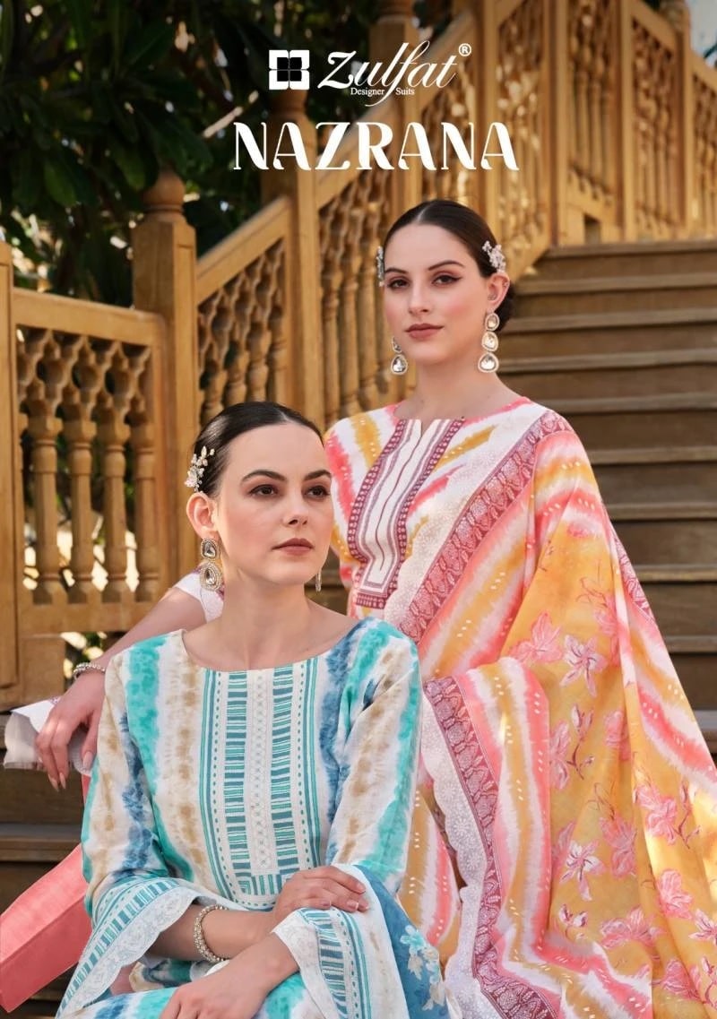 Zulfat Nazrana Vol 2 Exclusive Pure Cotton Dress Material Collection