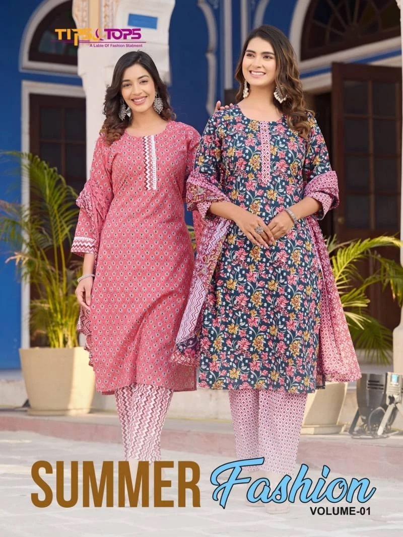 Tips And Tops Summer Fashion Vol 1 Cotton Ready Made Dress Collection