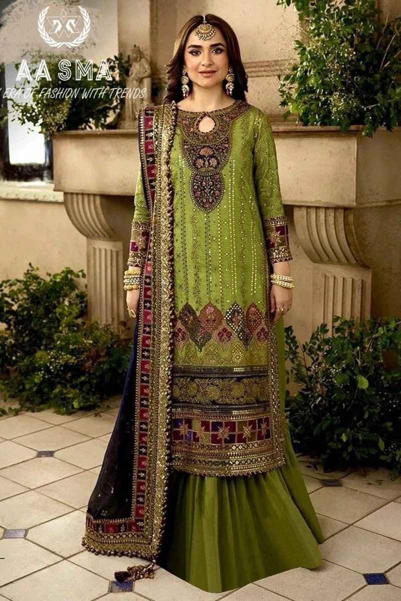 Aasma 206 Designer Pakistani Salwar Suits Collection