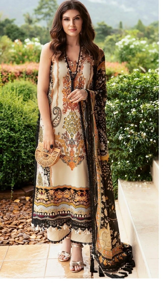 Aasha Queen Court Vol 3 Pakistani Suit Chiffon Dupatta Collection