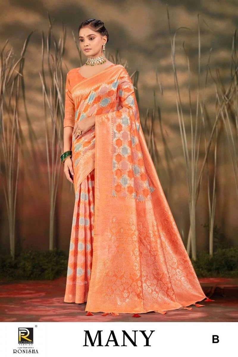 Ronisha Many Latest Banarasi Silk Saree Wholesale Price