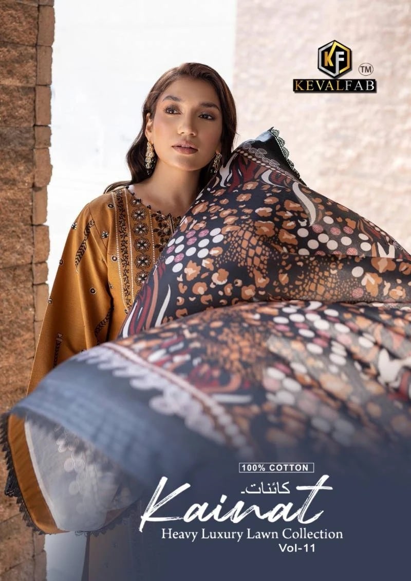 Keval Kainat Vol 11 Lawn Cotton Pakistani Dress Material Collection