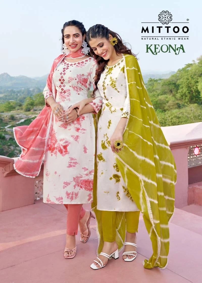 Mittoo Keona Designer Kurti Pant With Dupatta Collection