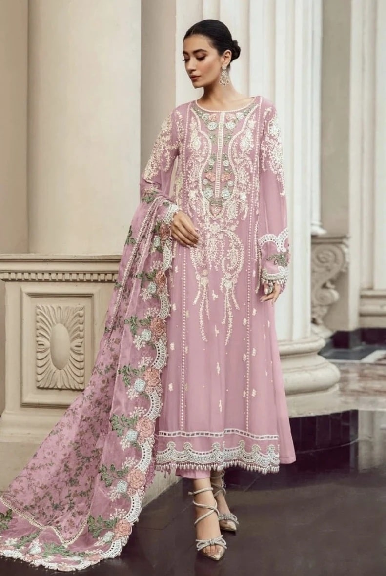 Anamsa 240 A To D Hits Colors Georgette Pakistani Suits Collection
