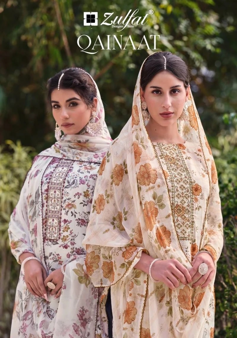 Zulfat Qainaat Jam Cotton Exclusive Dress Material Collection