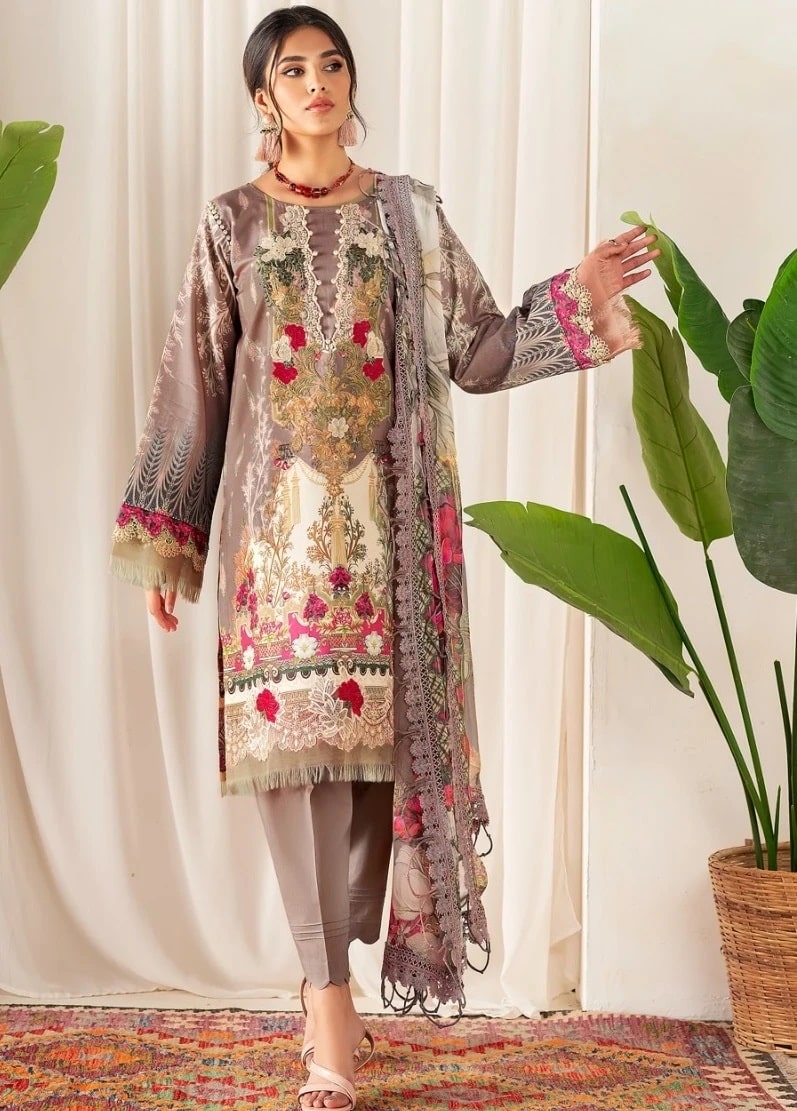 Taj 422 And 499 Designer Pakitani Suits Chiffon Dupatta Collection