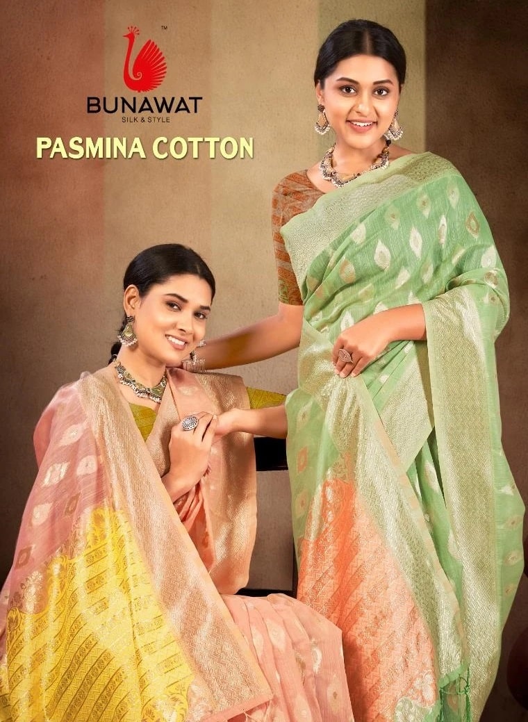 Bunawat Pasmina Soft Cotton Linen Saree Collection