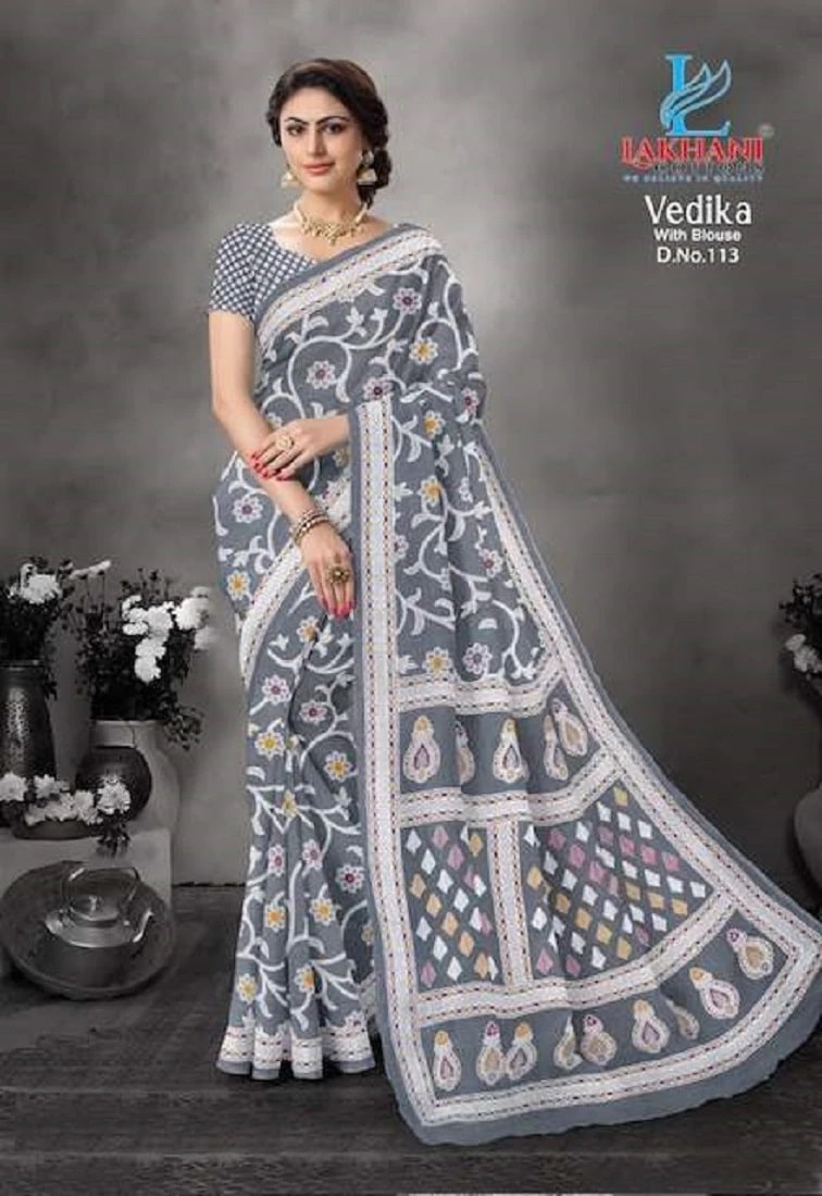 Lakhani Vedika Daily Wear Cotton Printed Sarees Collection