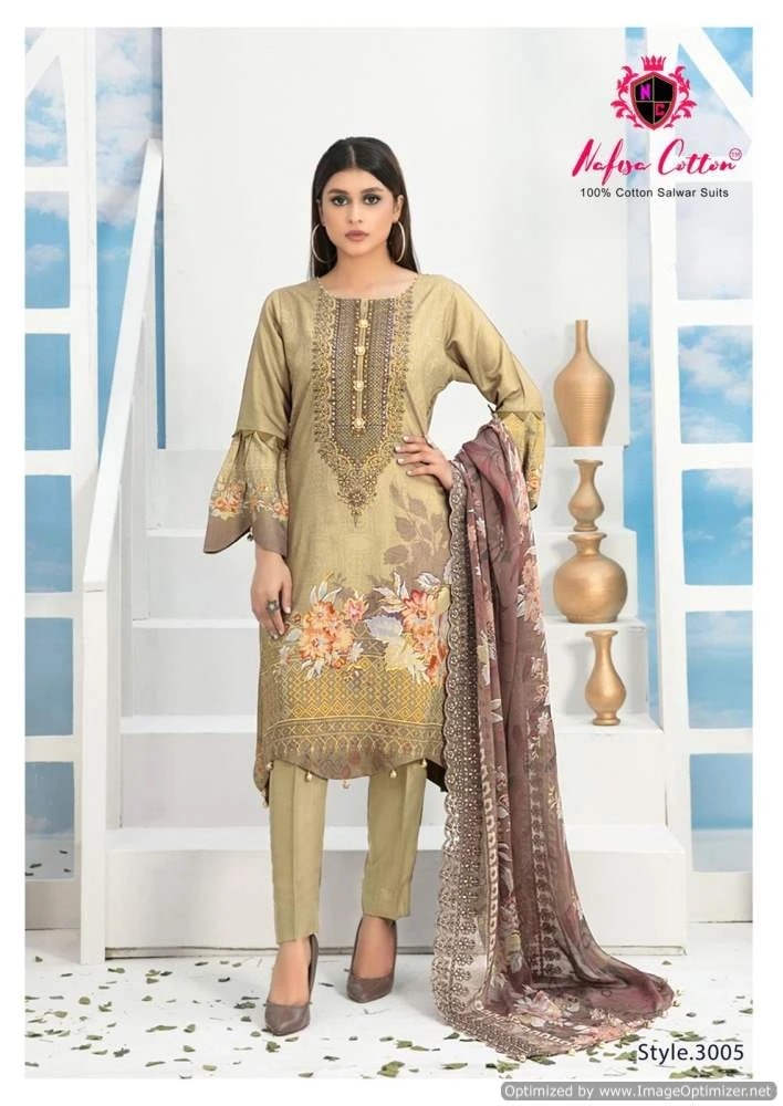 Nafisa Andaaz Vol 3 Printed Cotton Dress Material Collection