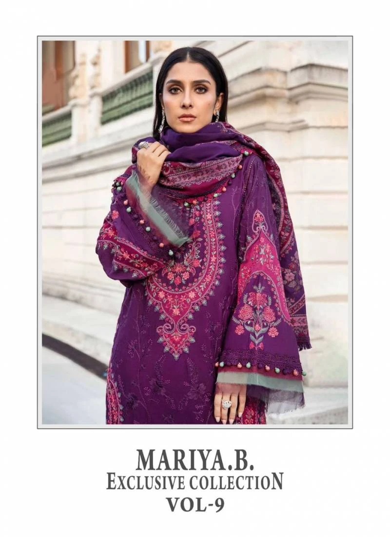 Shree Mariya B Exclusive Collection Vol 9 Cotton Dupatta Salwar Suits
