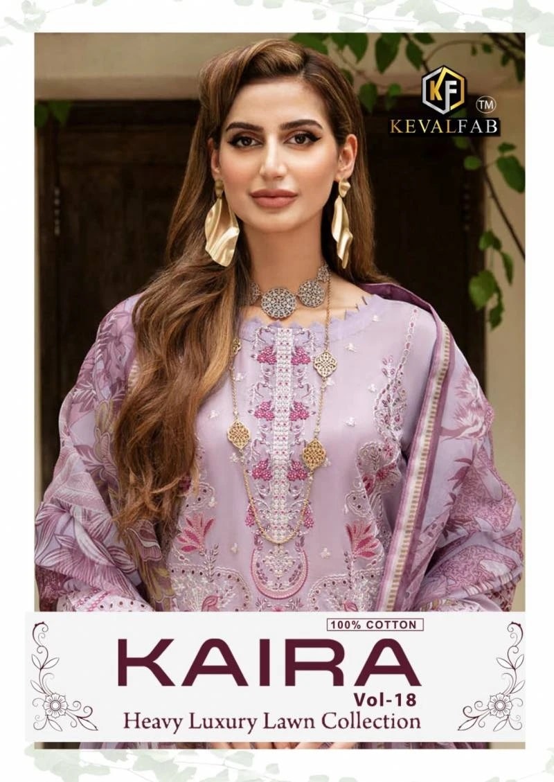Keval Kaira Vol 18 Karachi Cotton Dress Material Collection