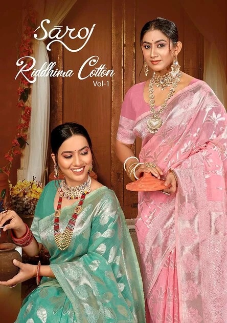 Saroj Riddhima cotton Vol 1 Soft Cotton Silk Saree Collection