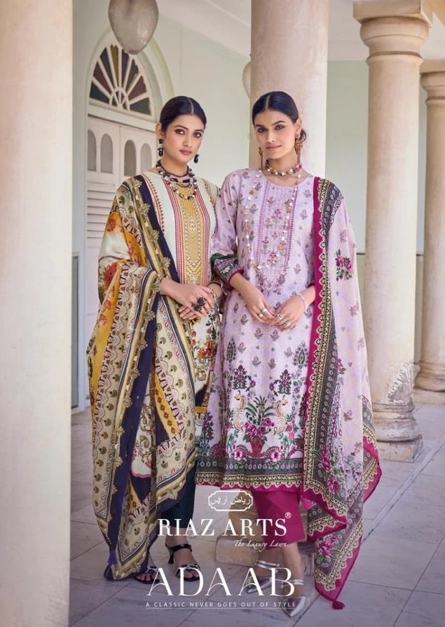 Riaz Arts Adaab Lawn Cotton Dress Material Collection