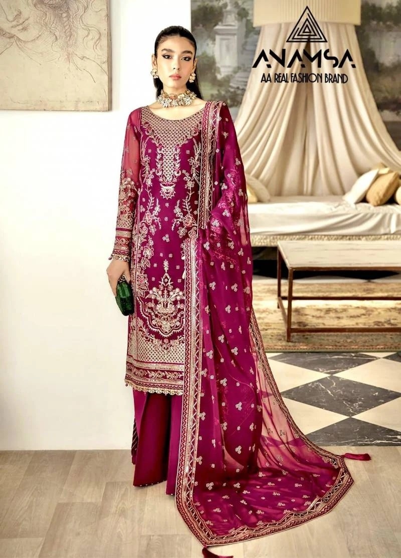 Anamsa 410 Georgette Pakistani Suits Wholesale