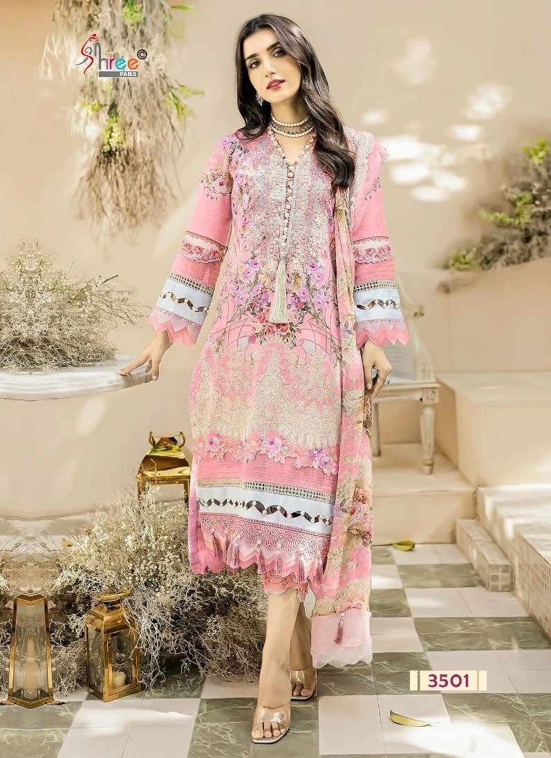 Shree Needle Wonder Color Edition Chiffon Dupatta Pakistani Suits