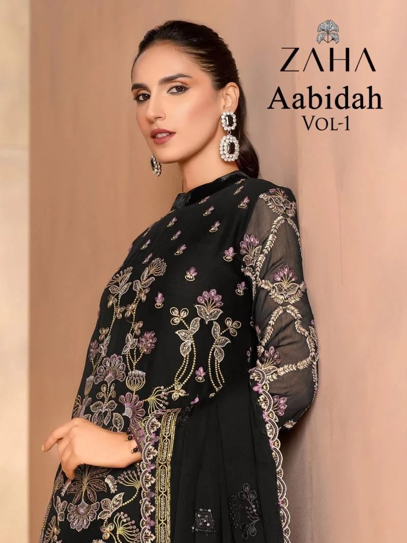 Zaha Aabidah Vol 1 Georgette Pakistani Suit Collection