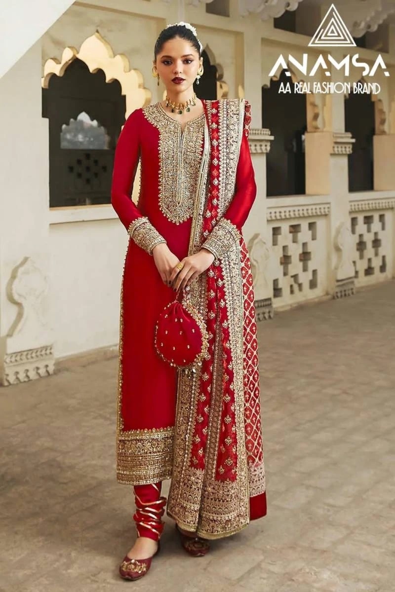 Anamsa 411 Georgette Pakistani Suits Wholesale
