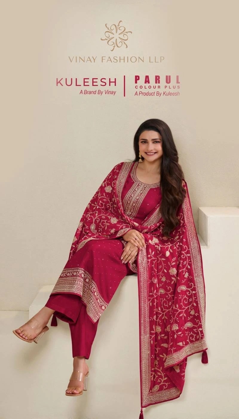 Vinay Kuleesh Parul Colour Plus Silk Salwar Suits Collection