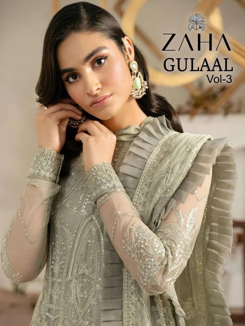 Zaha Gulaal Vol 3 Georgette Pakistani Suit Collection