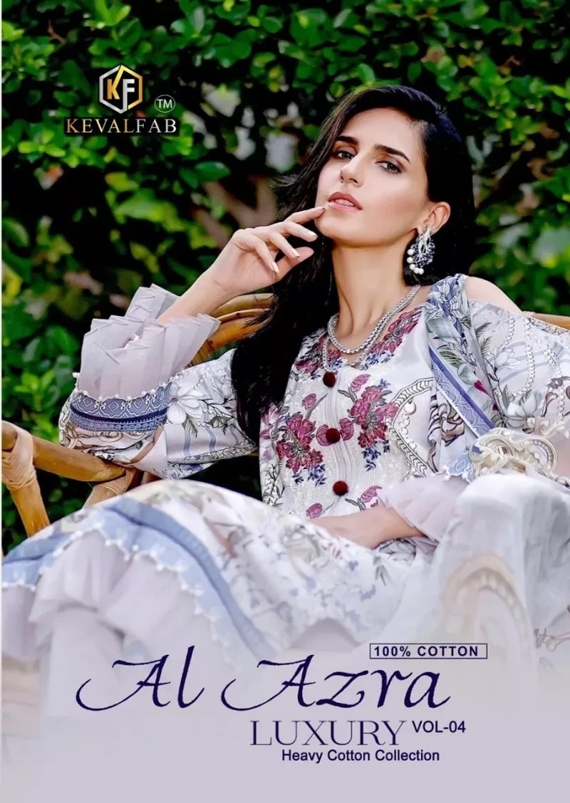 Keval Al Zara Vol 4 Luxury Pure Cotton Pakistani Dress Material