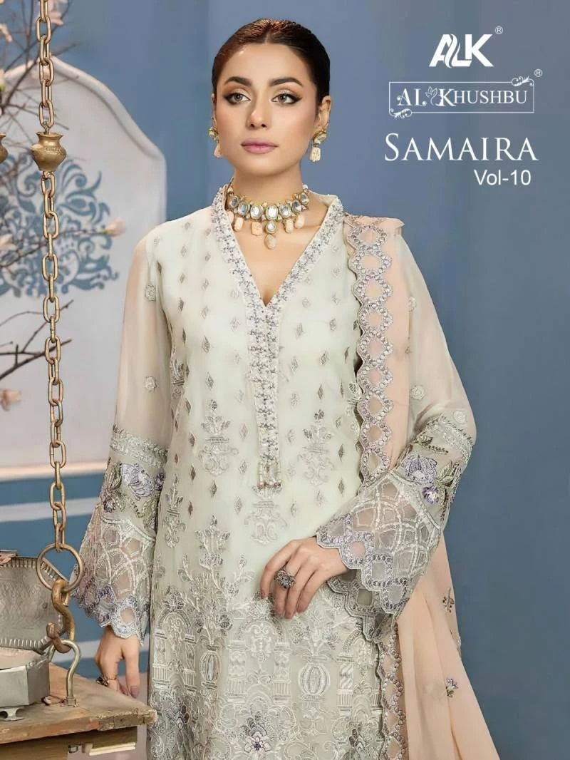 Alk Khushbu Samaira Vol 10 Georgette Pakistani Suit Collection