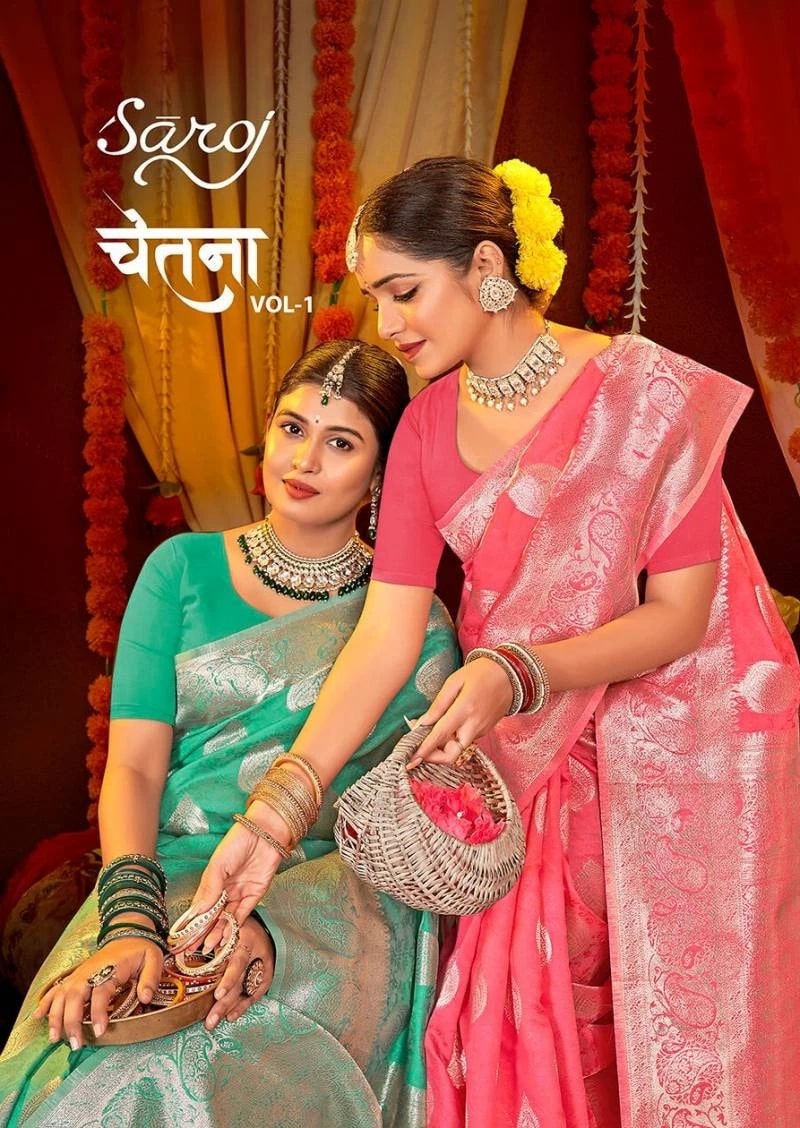 Saroj Chetna Vol 1 Rich Pallu Pure Silk Saree Online Shopping