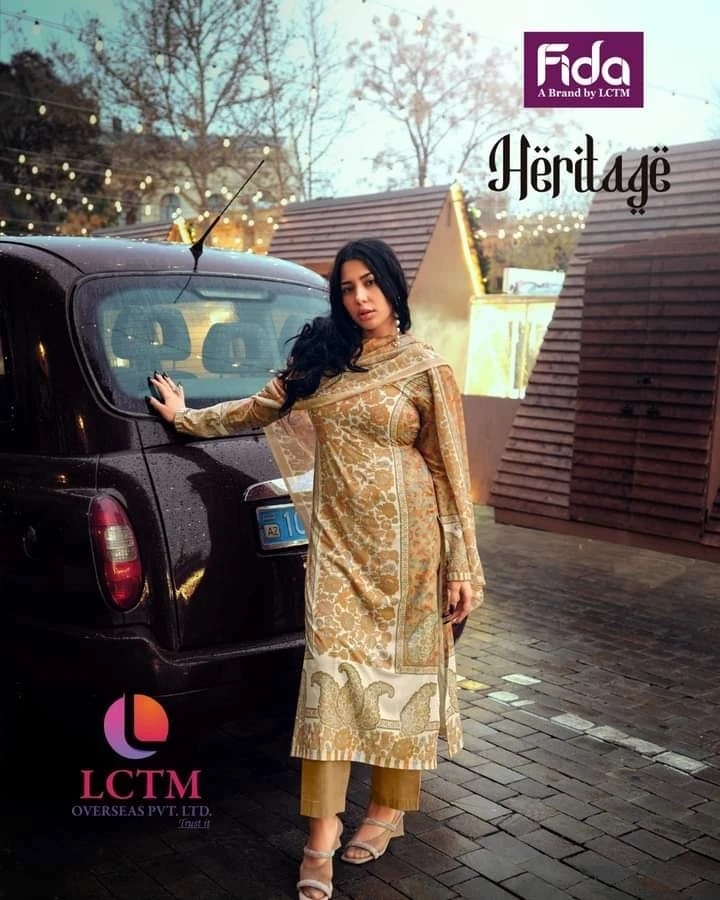 Fida Heritage Printed Cotton Dress Material Collection