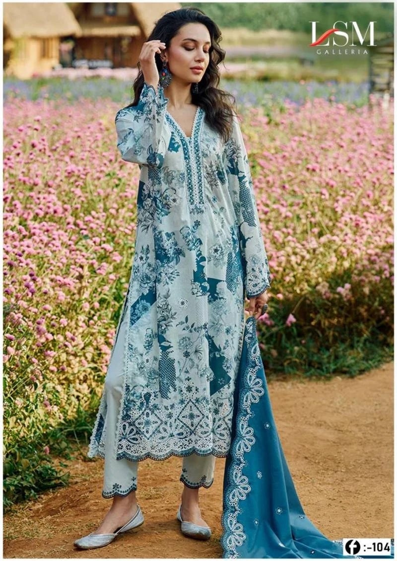 Lsm Firdous Queen Vol 10 Pakistani Lawn Cotton Dress Material