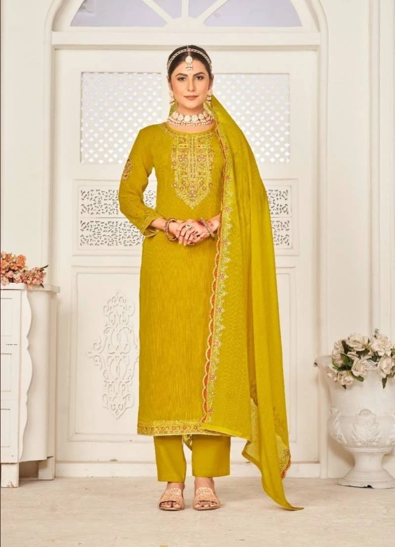 Triple Aaa Aarushi Zomato Jarkan Work Silk Designer Salwar Suits