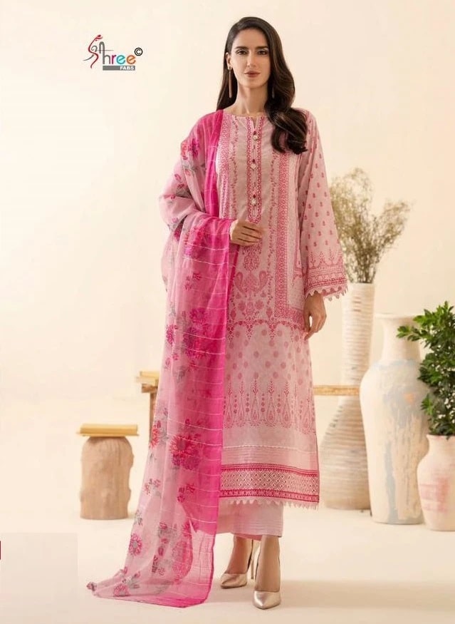 Shree Ayesha Zara Premium Collection 10 Pakistani Suit Cotton Dupatta