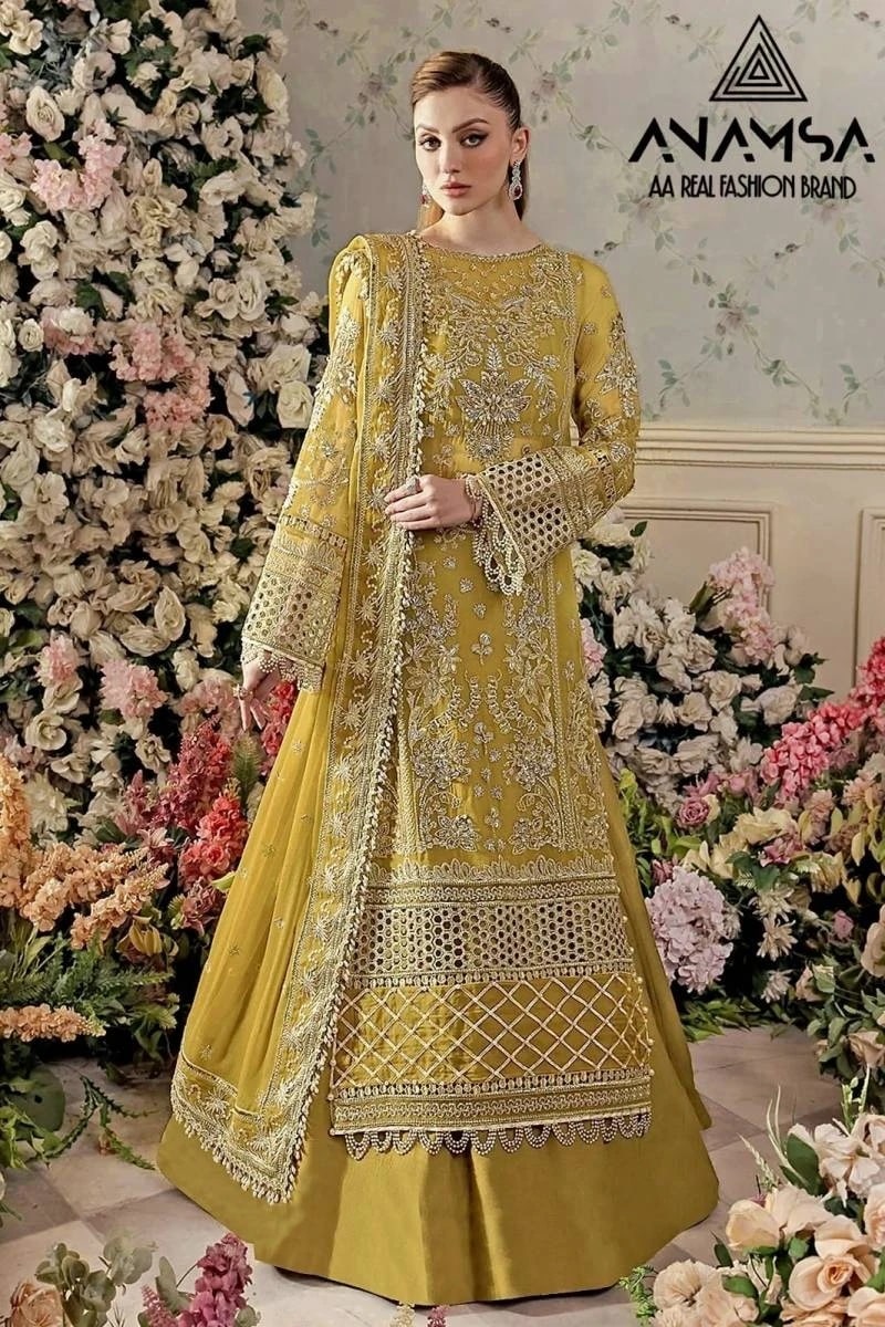 Anamsa 414 Embroidery Pakistani Salwar Kameez Collection