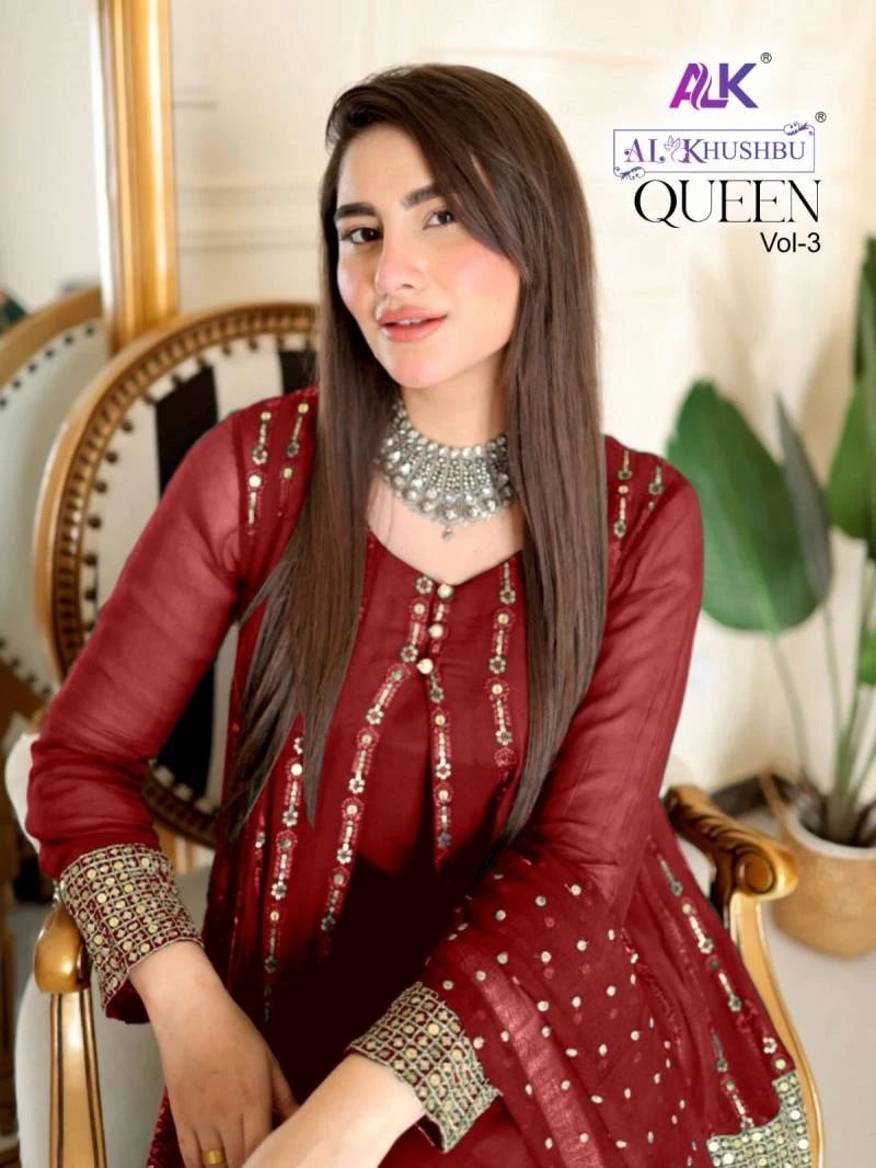 Alk Khushbu Queen 4008 H To K Pakistani Suits Wholesale