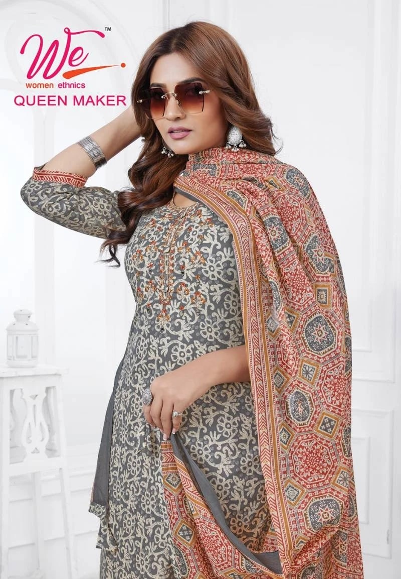 We Queen Maker Cotton Casual Wear Kurti Pant With Dupatta Collection