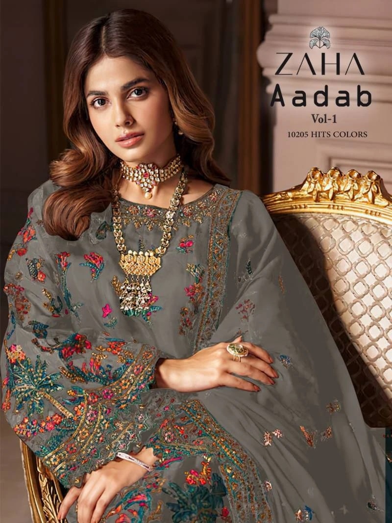 Zaha Aadab 10205 A To D Pakistani Suits Wholesale