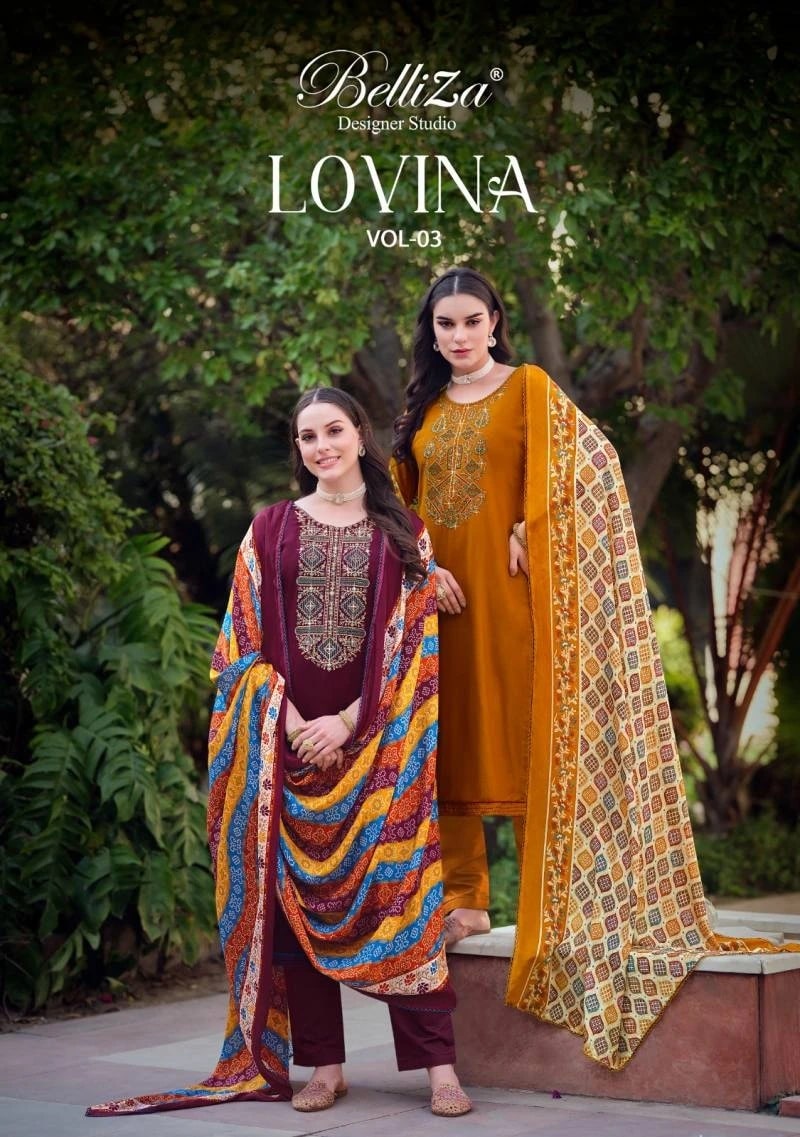 Belliza Lovina Vol 3 Designer Exclusive Dress Material Wholesale Online