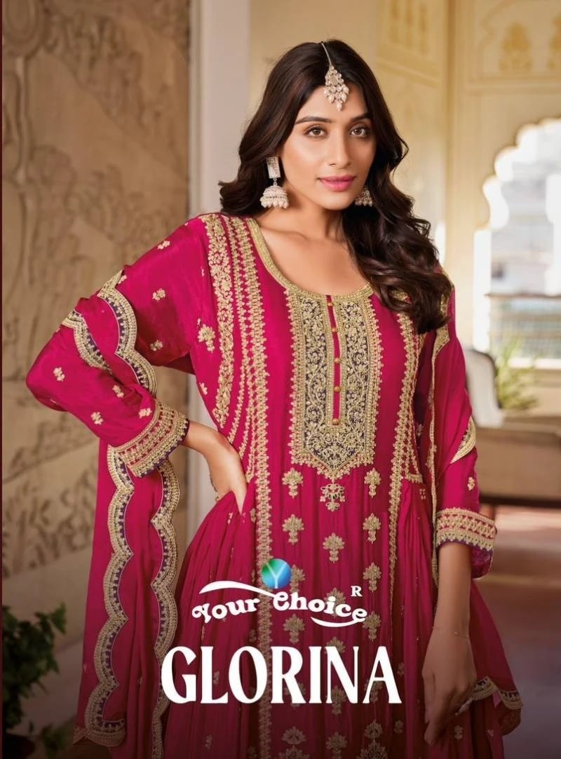 Your Choice Glorina 1001 Embroidery Designer Salwar Suits Collection