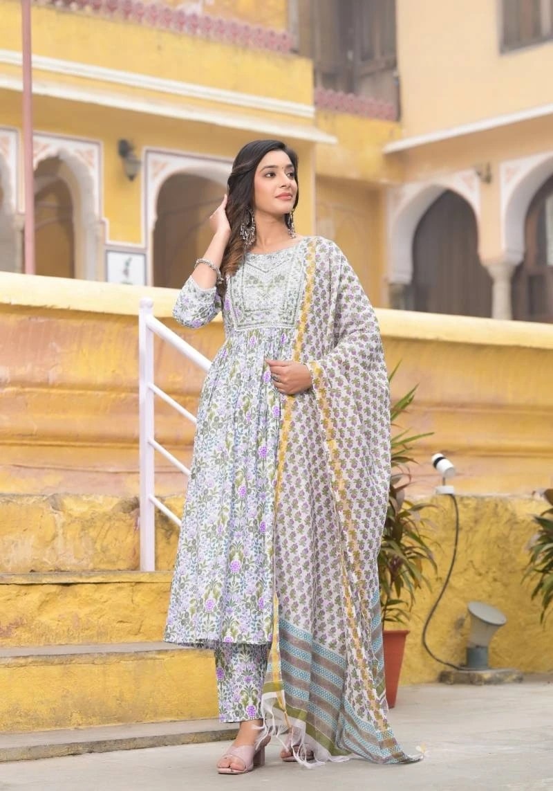 Dhruvi 118 Rayon Daily Wear Kurti Pant With Dupatta Collection