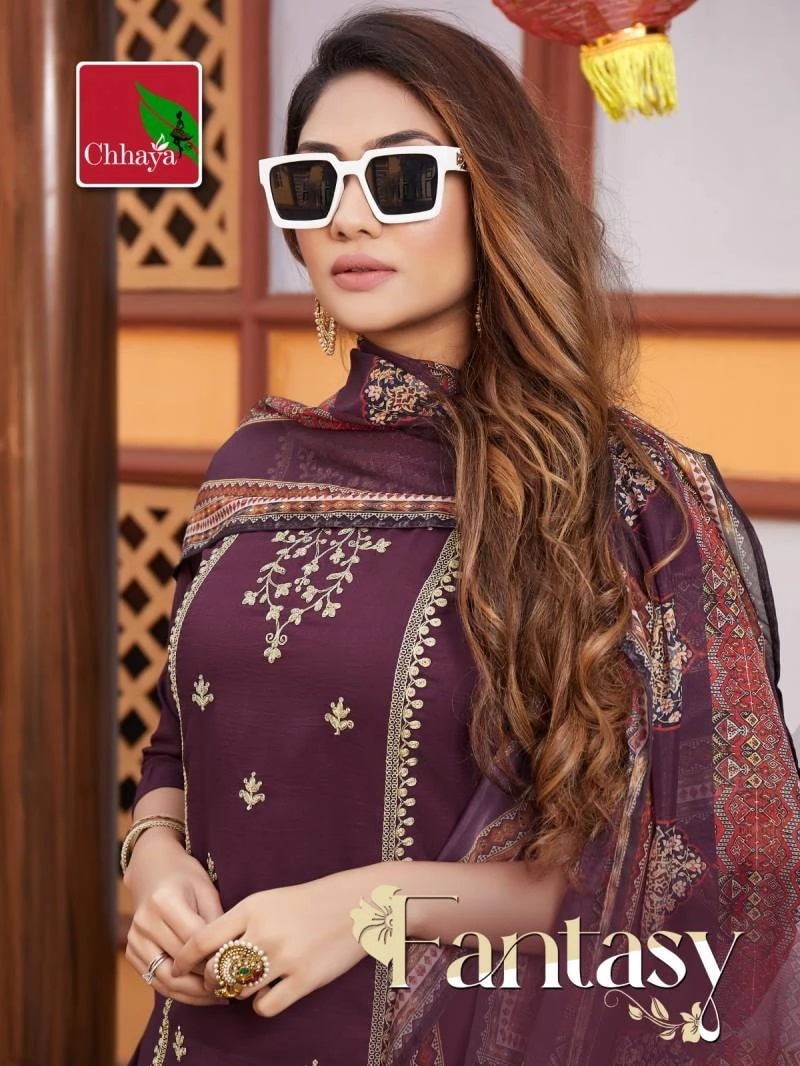 Chhaya Fantasy Modal Silk Designer Kurti Pant With Dupatta Collection