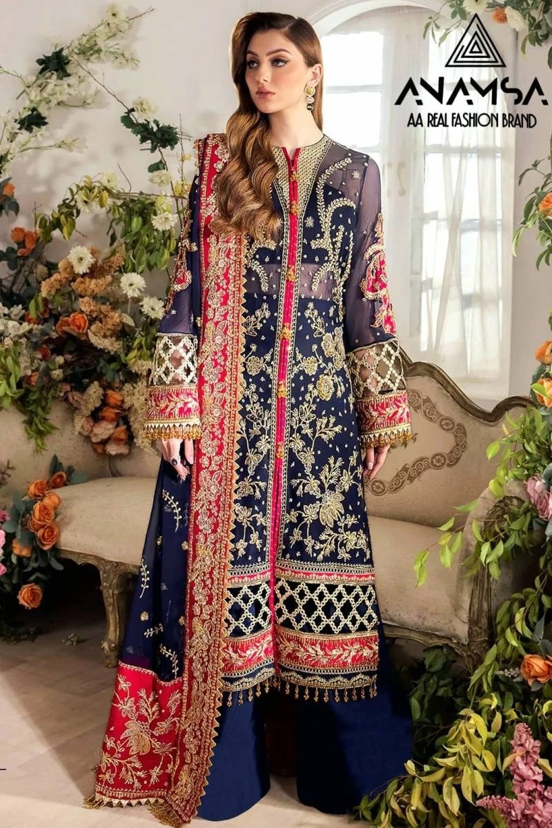 Anamsa 418 Georgette Pakistani Suits Wholesale
