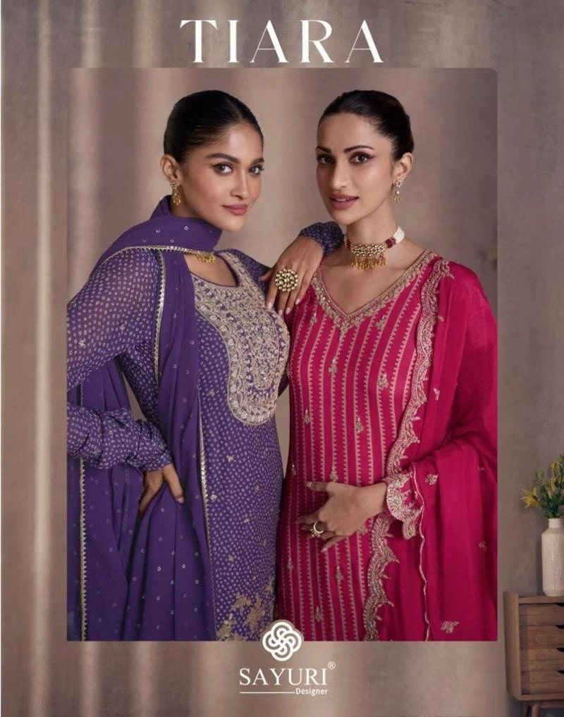 Sayuri Tiara Chinon Silk Designer Salwar Suits Collection