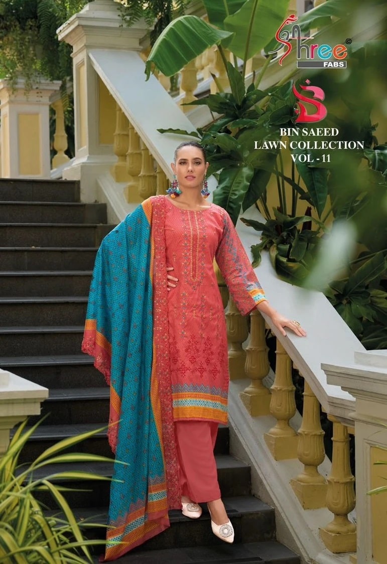 Shree Bin Saeed Lawn Collection Vol 11 Pakistani Suits Wholesale