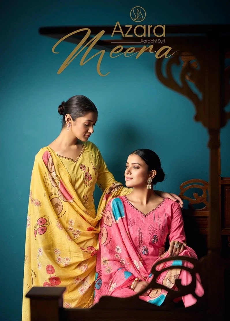 Radhika Azara Meera Printed Cotton Dress Material Collection