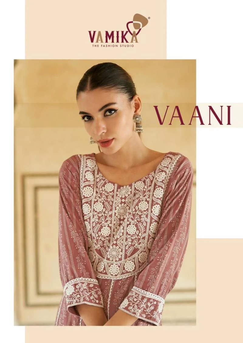 Vamika Vaani Hand Work With Multi Work Western Top Bottom Set